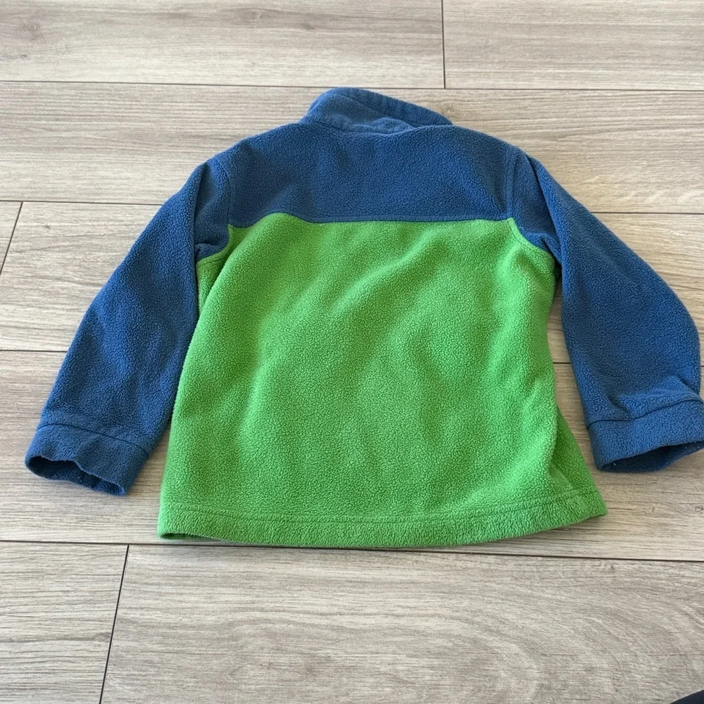 Columbia Two-Tone Blue and Green Fleece Jacket XXS 4-5 - Picture 8 of 8